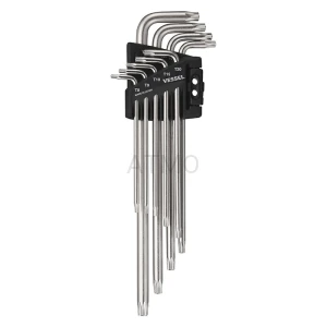 Zestaw kluczy Torx T8-T40 z otworem  9szt. Vessel